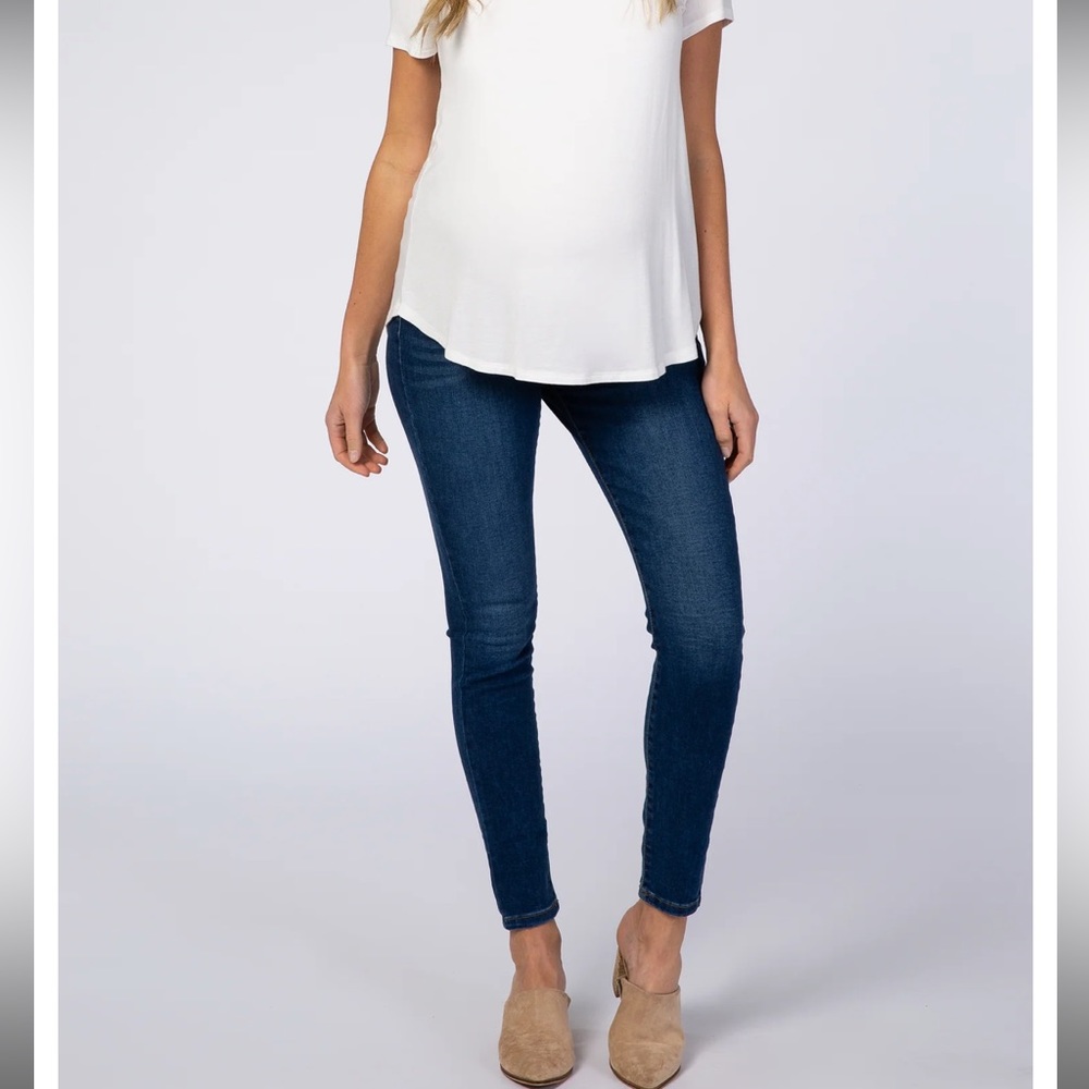 PinkBlush Navy Blue Skinny Maternity Jeans